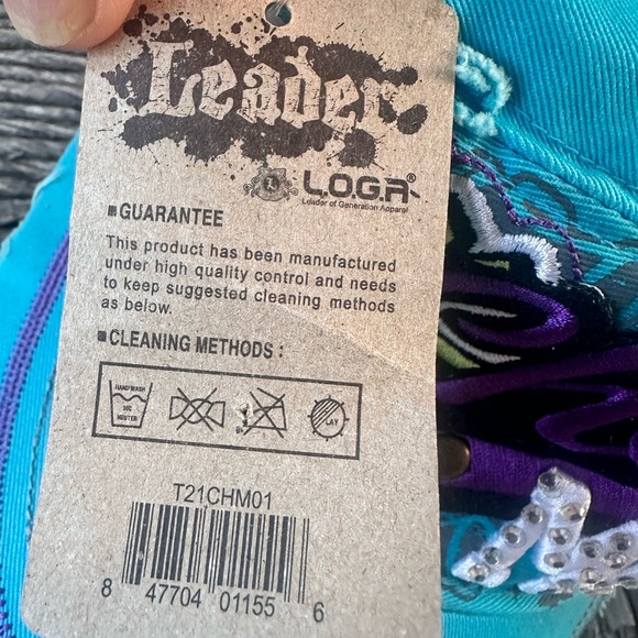 Leader Logo women's blue adjustable cheer hat - Picture 5 of 9